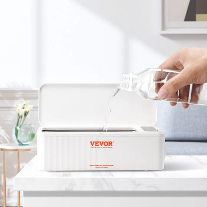 VEVOR Jewelry Cleaner Ultrasonic Machine, Ultrasonic Cleaner Machine 16Oz (470Ml) with 4 Timer Modes, Portable Ultrasonic Jewelry Cleaner with Cleaning Basket for Eyeglasses, Watches, Dentures, Rings